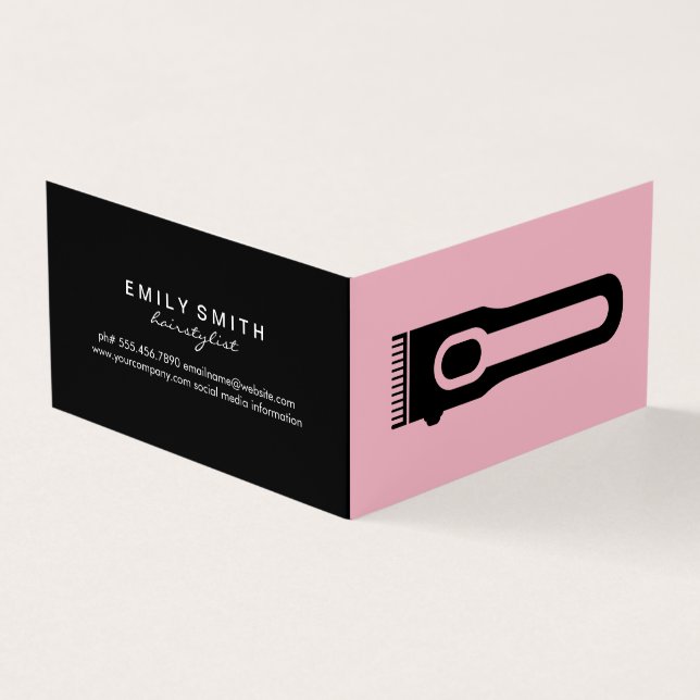 Hair Clipper | Barber | Hair Stylist Business Card (Outside)
