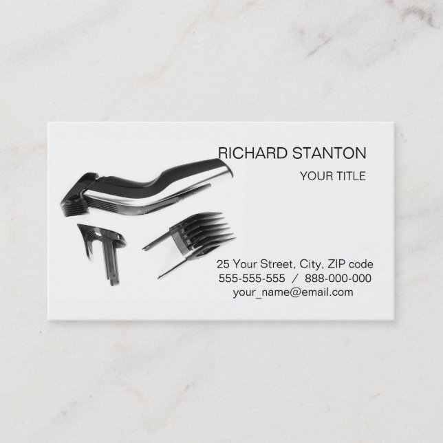 Hair clipper business card (Front)