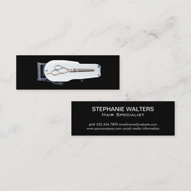 Hair Clipper | Salon Scissors Mini Business Card (Front/Back)