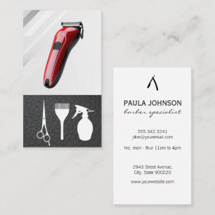 Hair Clippers   Barber Tools Business Card