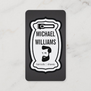 Hair Clippers   Bearded Man   Barber Business Card
