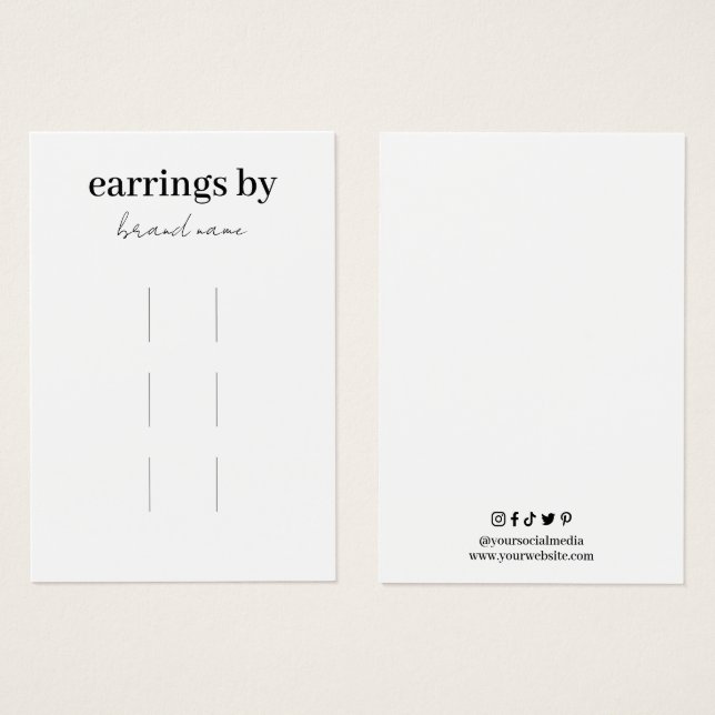 Hair Clips Display Business Card (Front & Back)