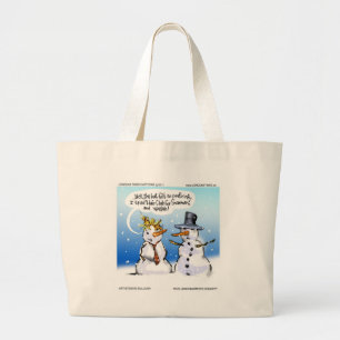 Hair Club For Snowmen Funny Christmas Large Tote Bag