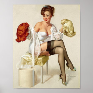 Hair Color Pin Up Poster