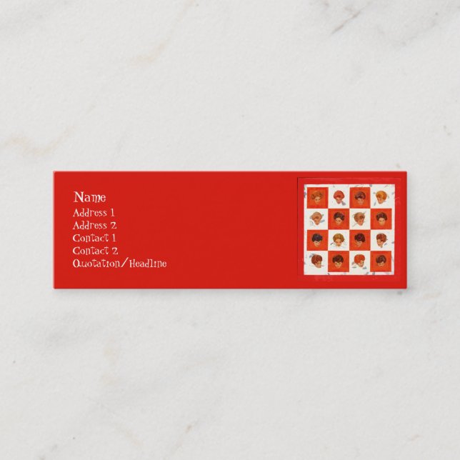 Hair Colour Bingo Business Cards (Front)