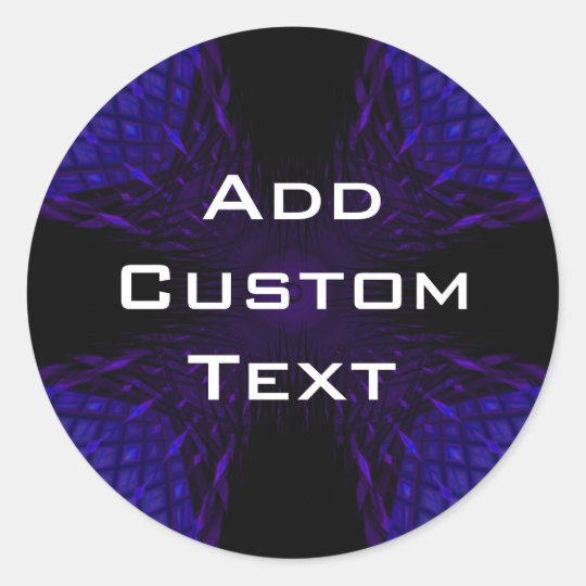 Hair Cross Blue Classic Round Sticker