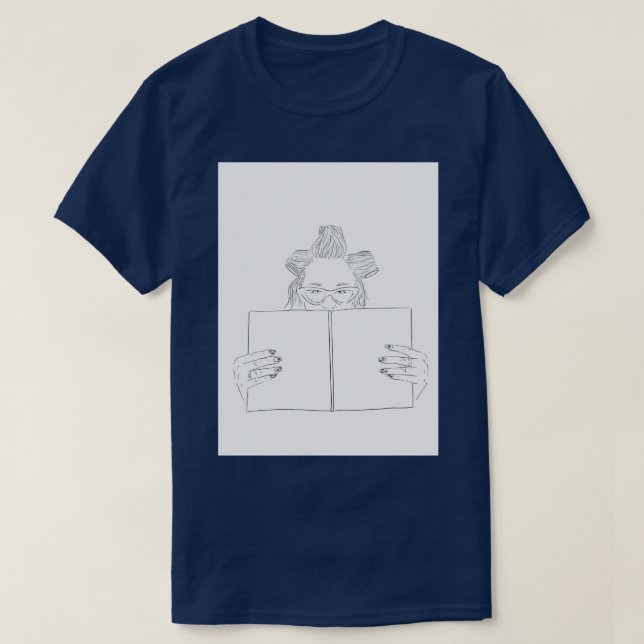 Hair curlers and relaxing with a book T-Shirt (Design Front)