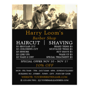 Hair Cut, Men's Barbers Advertising Flyer