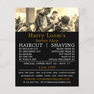 Hair Cut, Men's Barbers Advertising Flyer