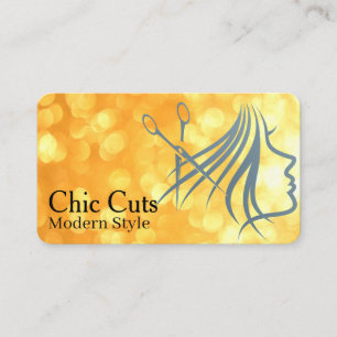 Hair Cut Salon Logo Beauty Business Card