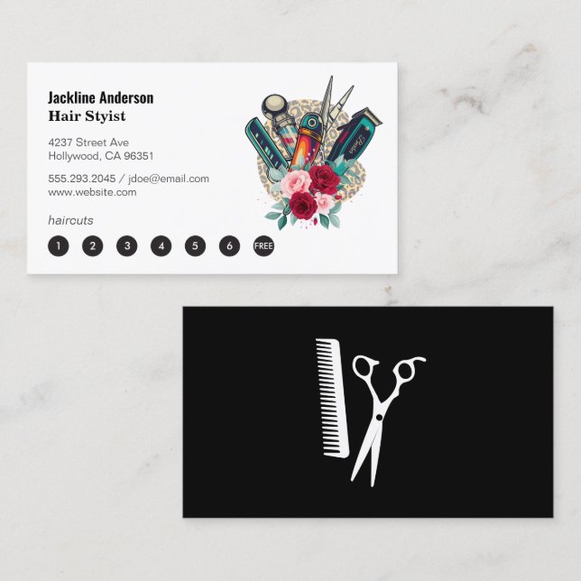 Hair Cutting Tools | Salon Loyalty Card (Front/Back)