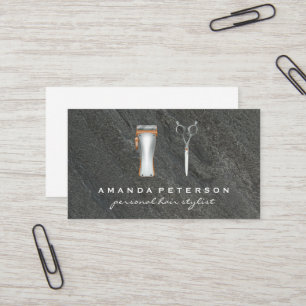 Hair Cutting Tools   Slate Business Card