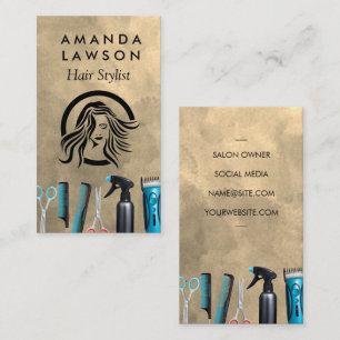 Hair Cutting Tools Stylist Barber Business Card