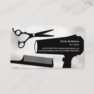 Hair Cutting Tools Womens Beauty Appointment Card