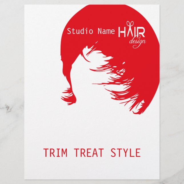 Hair Design 1 - Flyer, Pricing Flyer (Front)