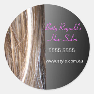 Hair Designed Round Sticker