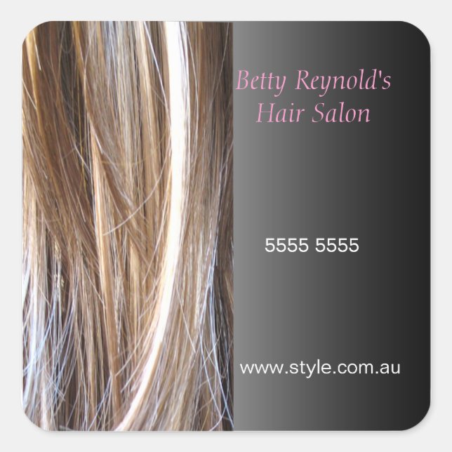 Hair Designed Square Sticker (Front)