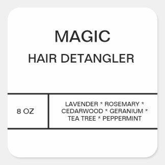Hair Detangler Label