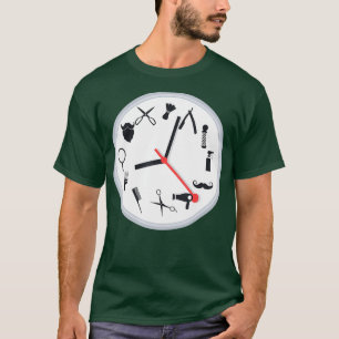 Hair-Dresser Barber-Shop Tools Clock Cool Hair T-Shirt