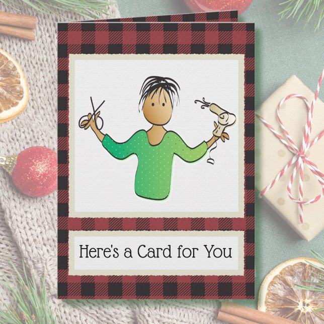 Hair Dresser Christmas Card from Customer (Creator Uploaded)