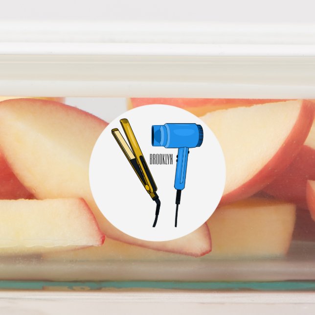 Hair dryer & hair straightener illustration (Affixed)