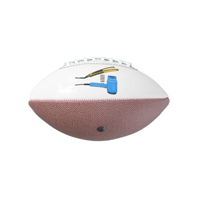 Hair dryer & hair straightener illustration american football (Rotated 270)