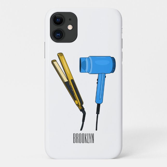 Hair dryer & hair straightener illustration Case-Mate iPhone case (Back)