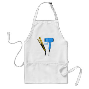 Hair dryer & hair straightener illustration standard apron