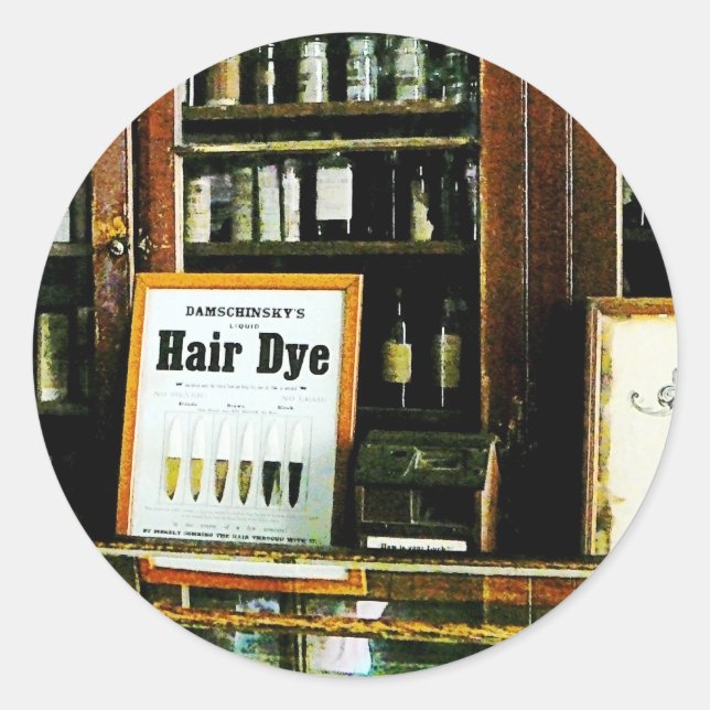 Hair Dye Classic Round Sticker (Front)