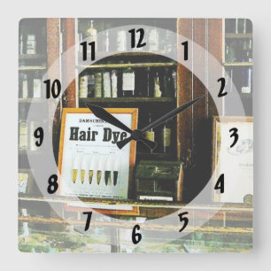 Hair Dye Square Wall Clock