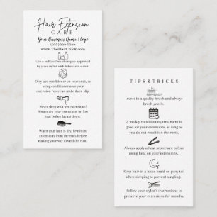 Hair Extension Care  Business Card
