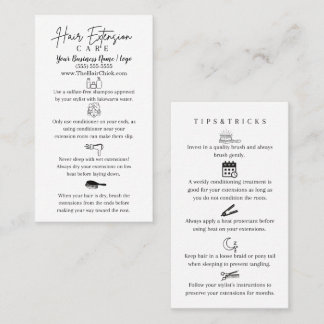 Hair Extension Care  Business Card