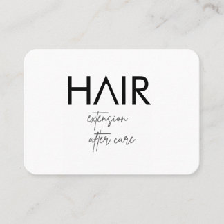 HAIR EXTENSION CARE CARD (black)