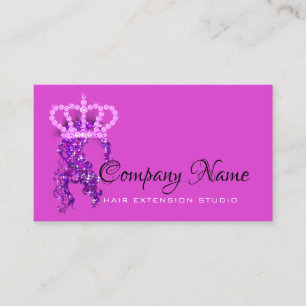 Hair Extension Hair Bright Pink Crown Spark Appointment Card