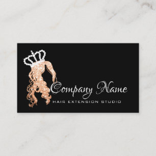 Hair Extension Hair Copper Rose Crown Spark Salon Appointment Card