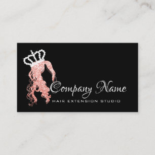 Hair Extension Hair Salon Rose Crown Spark Diamond Appointment Card