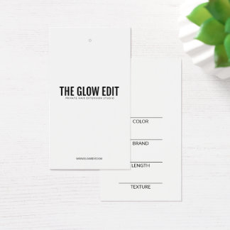 HAIR EXTENSION RETAIL TAG