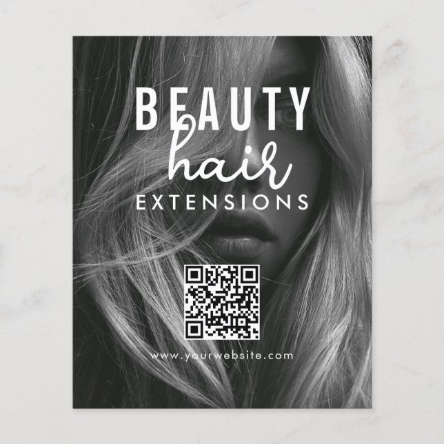 Hair Extension  Wig Order Form Hair Branding Photo Flyer (Front)