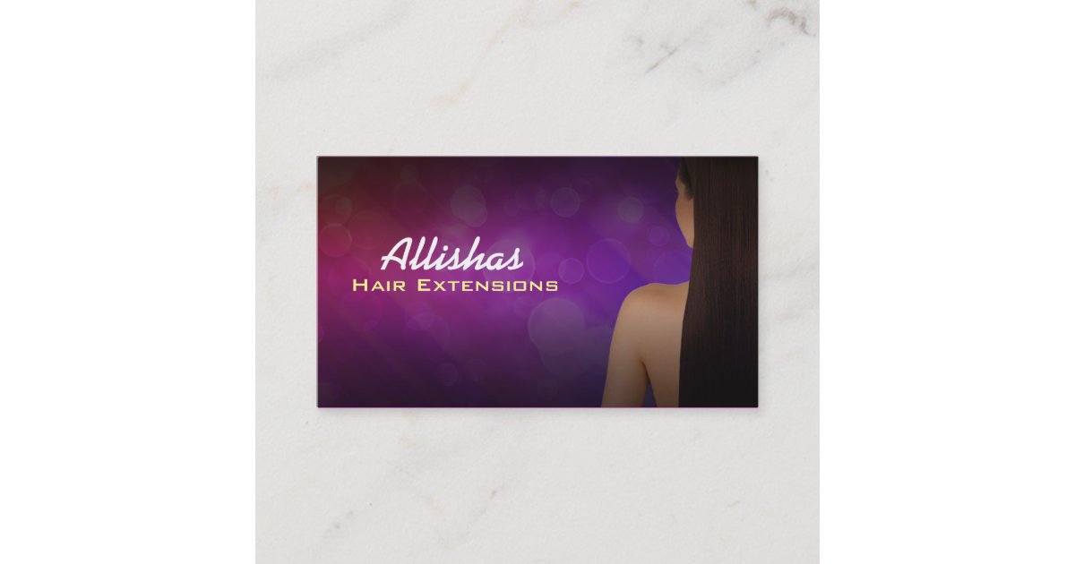 Hair Extensions Business Cards Zazzle