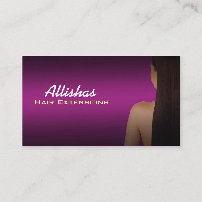 Hair Extensions Business Cards (Front)