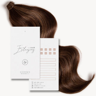 Hair Extensions Care Hang Tag Card With Logo