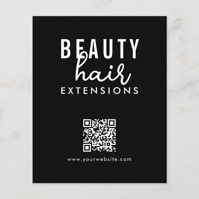 Hair Extensions  Wig Order Form Hair Branding  Flyer (Front)