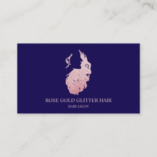 Hair extention navy business card
