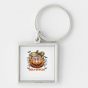Hair Funny Pumpkin Halloween Boo - Political Humor Key Ring