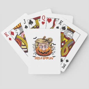 Hair Funny Pumpkin Halloween Boo - Political Humor Playing Cards