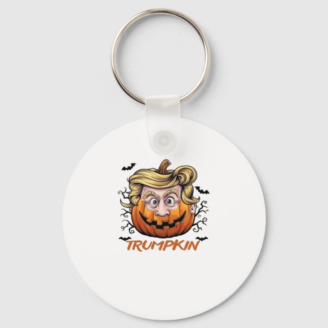 Hair Funny Pumpkin Halloween Boo - Political Humou Key Ring (Front)