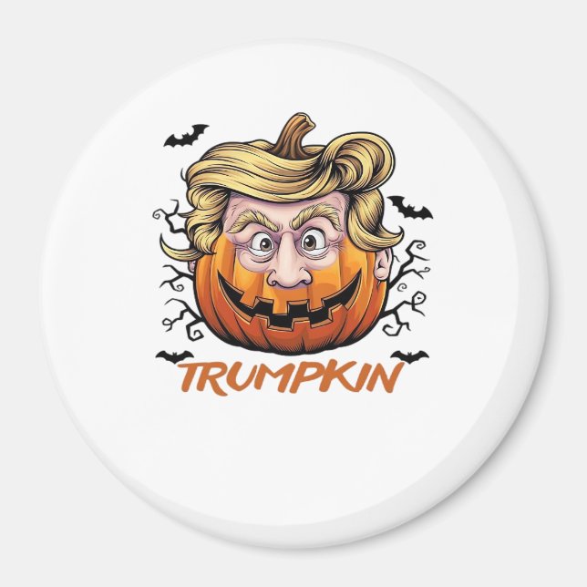 Hair Funny Pumpkin Halloween Boo - Political Humou Magnet (Front)