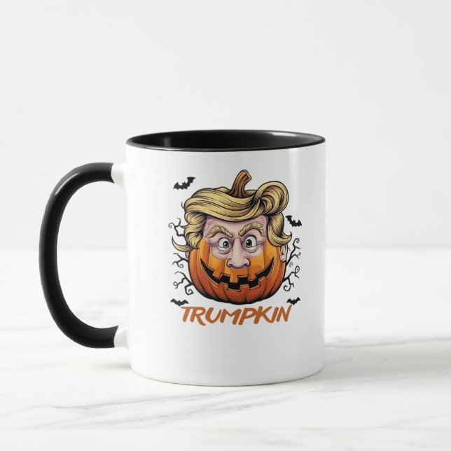 Hair Funny Pumpkin Halloween Boo - Political Humou Mug (Left)