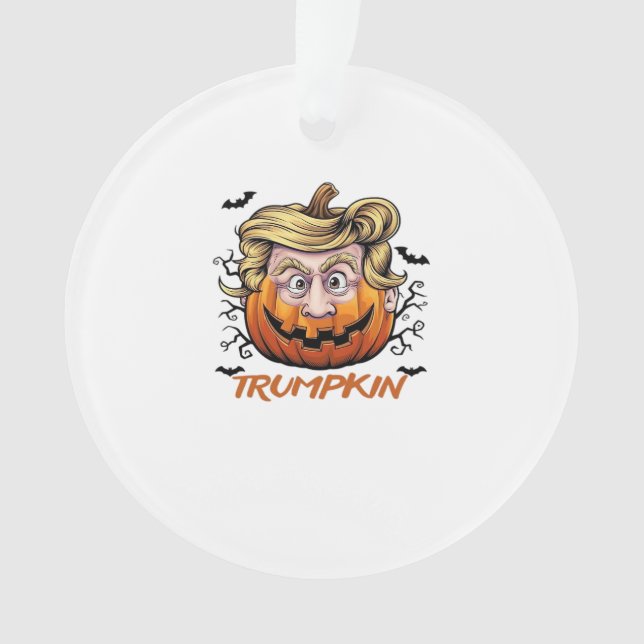 Hair Funny Pumpkin Halloween Boo - Political Humou Ornament (Front)