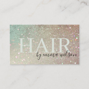 Hair Glitter Green Pink Aqua Shiny Shimmer Business Card